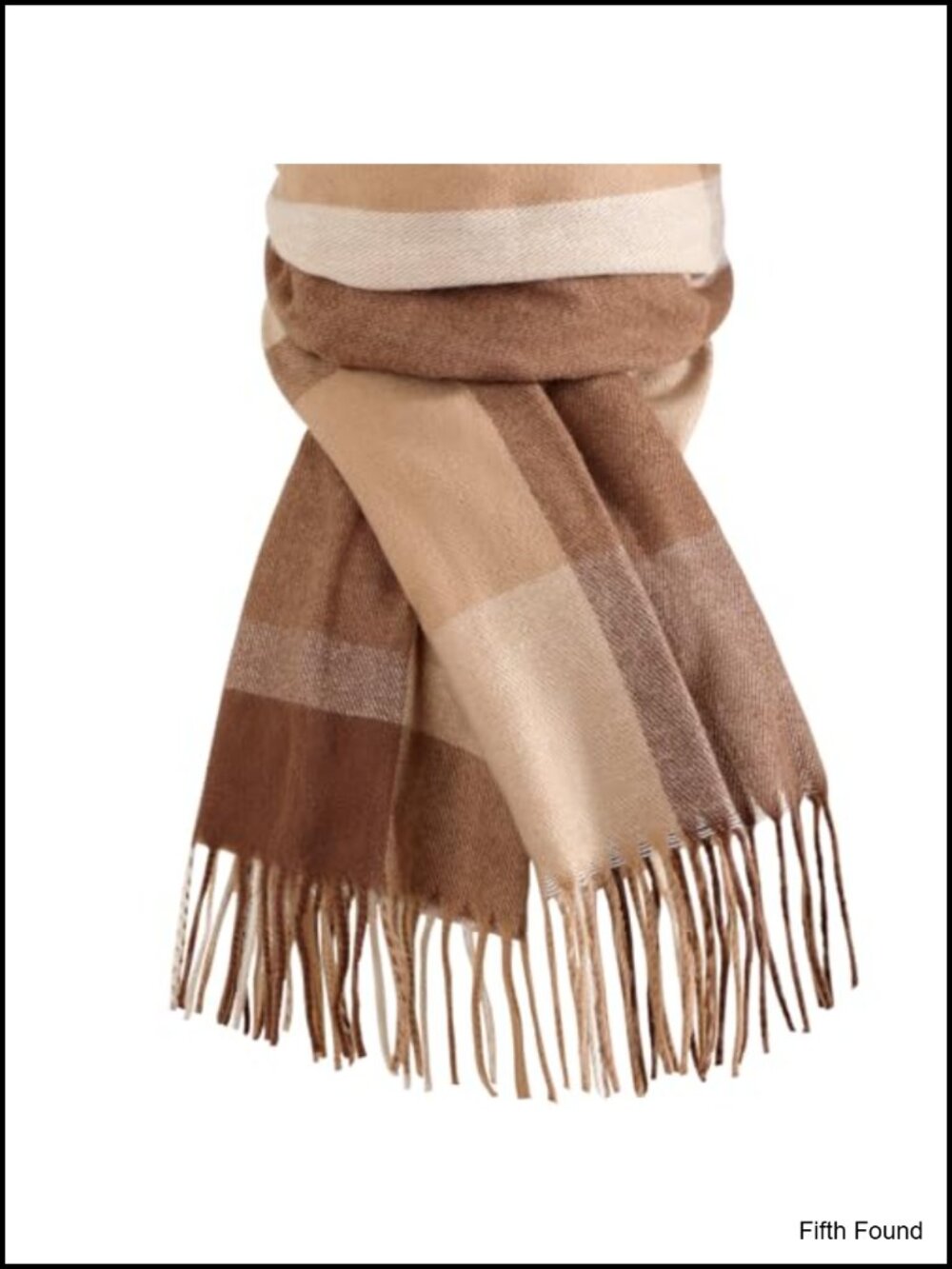 Plaid Blanket Scarf Cozy Pashmina Shawl Winter Wrap Tassel